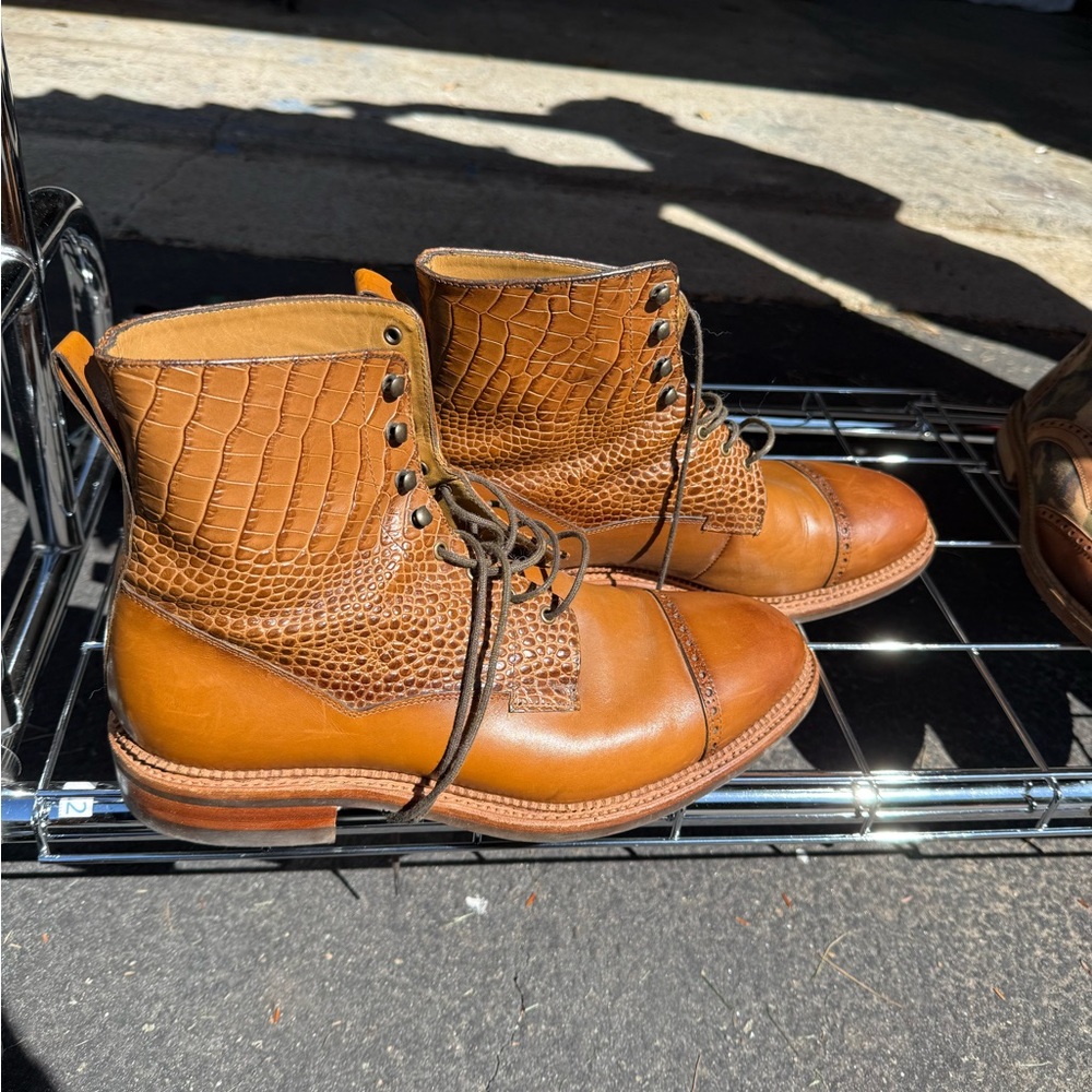 Men's TAFT Alligator Brown Leather Boots